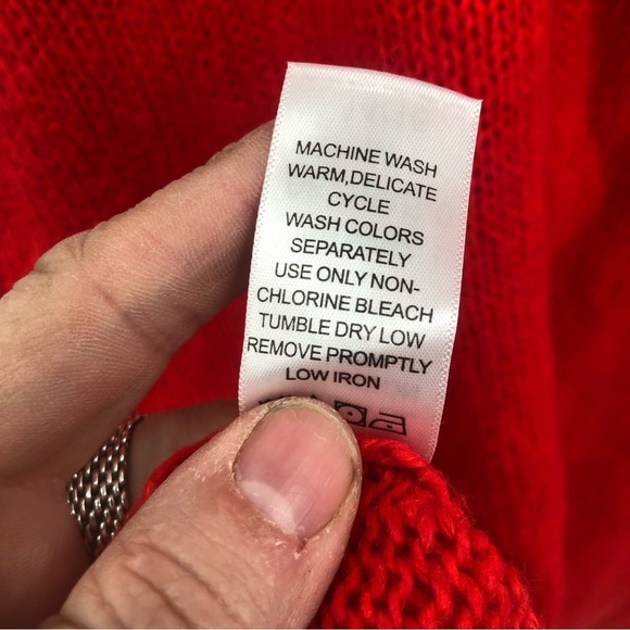 Roaman's Womens Red Tunic Sweater Medium M‎ 14/16 Long Sleeve Knit - Picture 7 of 10